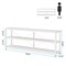 70.9" Narrow Sofa Table 3-Tier Console Table with Sturdy Metal Frame